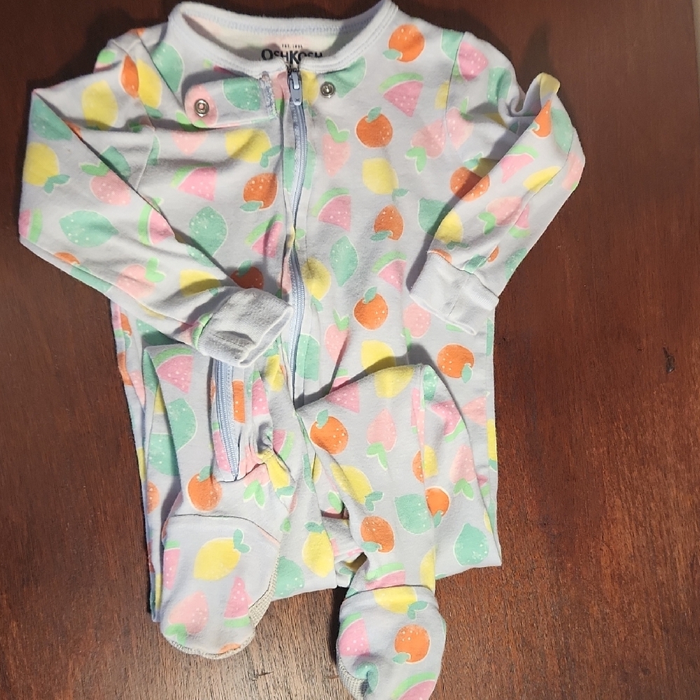 Colorful Fruit Print Kids One Piece